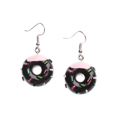 Vasaras smieklīgi, gudri ēdieni kūka virtuļi Auskari Modes sievietes meitenes unikāli saldi ēdieni auskari ģeometriski ballītēm rotaslietas dāvana