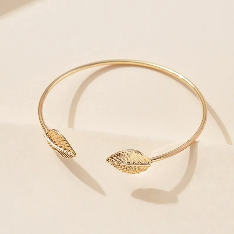 3 dalių rinkinys Vintažinių lapų detalių apyrankių rinkinys moterims Asmenybės lapų atidarymo apyrankės gimtadienio jubiliejui dovanų papuošalai Mujer