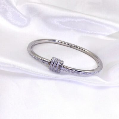 Nauja klasikinė madinga titano plieno apyrankės besisukančios angos, moteriška nerūdijančio plieno graži juosmens paauksuota apyrankė 3 spalvų