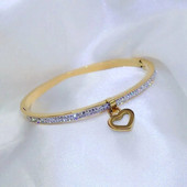 új divat Titán acél Klasszikus szerelmes karkötő , Egyszerű női rozsdamentes acél karkötők