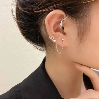 Fahion Cool Snake Shape Ear Stud Ear Cuff Дамски обеци Ear Bones Clip For Women Bijoux Jewelry Gift Drop-shipping