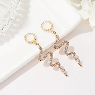 Fahion Cool Snake Shape Ear Stud Ear Cuff Sieviešu auskari Ausu kauli Klips Sievietēm Bijoux Juvelierizstrādājumi Dāvanu piegāde