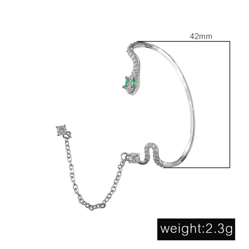 Fahion Cool Snake Shape Ear Stud Ear Cuff Sieviešu auskari Ausu kauli Klips Sievietēm Bijoux Juvelierizstrādājumi Dāvanu piegāde
