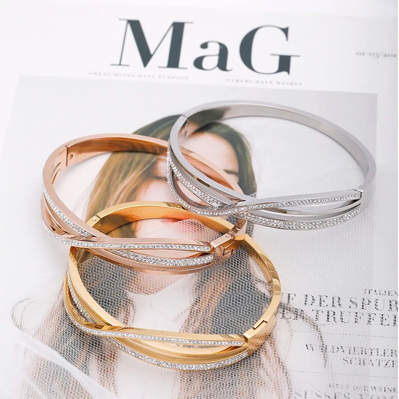 PAXA naujos mados matinio cirkonio nerūdijančio plieno apyrankė moterims Elegantiška apyrankė 2023 m. Moterų vestuvių vakarėlio papuošalų aksesuarai