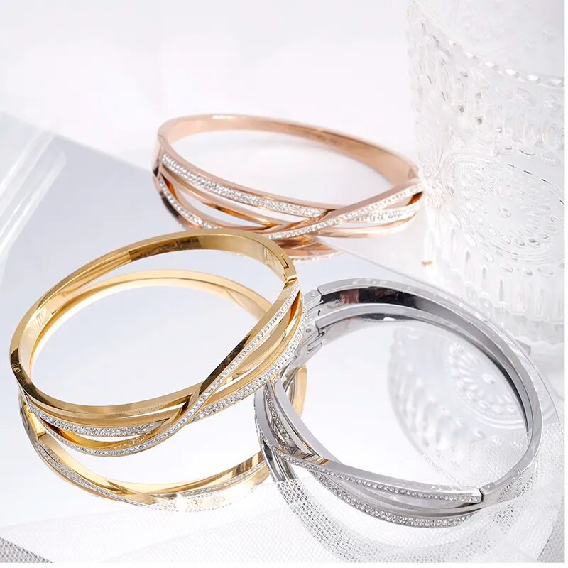 PAXA naujos mados matinio cirkonio nerūdijančio plieno apyrankė moterims Elegantiška apyrankė 2023 m. Moterų vestuvių vakarėlio papuošalų aksesuarai