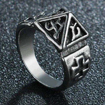 Gotički posrebreni retro punk hip-hop šuplji križni prsten prstenovi za otvaranje Nakit Poklon za muškarce Žene Vintage uniseks nakit