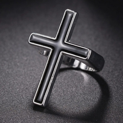 Gotički posrebreni retro punk hip-hop šuplji križni prsten prstenovi za otvaranje Nakit Poklon za muškarce Žene Vintage uniseks nakit