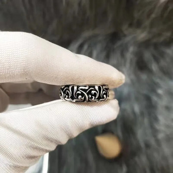 Ch crosin προσωπικότητα Cross Sterling ασημένιο δαχτυλίδι ανδρών και γυναικών λάτρεις trendsetter ρετρό Ταϊλανδέζικο ασημένιο αιώνιο δαχτυλίδι μπαστούνι