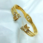 Jauna modes titāna tērauda personalizēta tauriņa rokassprādze, klasiska vienkārša nerūsējošā tērauda aproce sievietēm