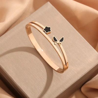 Divatos Butterfly fekete kagyló kivágású sokoldalú karkötő nőknek