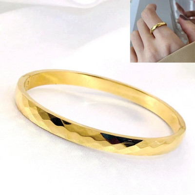 Jauna modes vienkārša titāna tērauda rokassprādze, klasiskas sieviešu nerūsējošā tērauda rokassprādzes