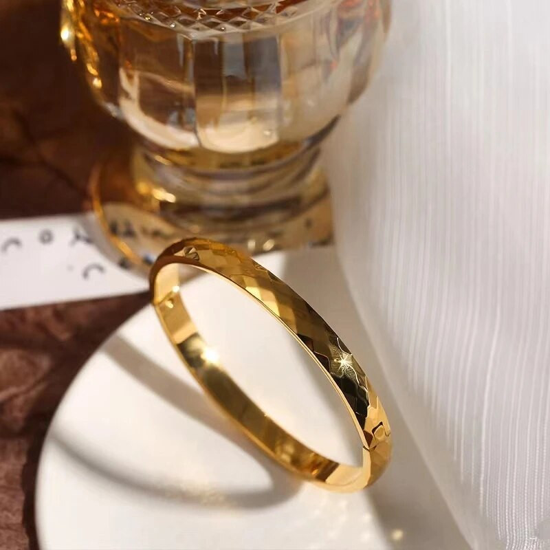 Jauna modes vienkārša titāna tērauda rokassprādze, klasiskas sieviešu nerūsējošā tērauda rokassprādzes