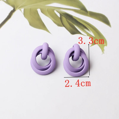Cercei cu picătură geometrică, floare violet dulce, fluture, pentru femei, margaretă, inimă, în formă de C, rotund, pătrat Brincos, bijuterii de nuntă dulci