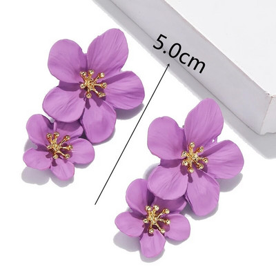 Cercei cu picătură geometrică, floare violet dulce, fluture, pentru femei, margaretă, inimă, în formă de C, rotund, pătrat Brincos, bijuterii de nuntă dulci