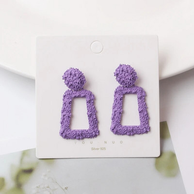 Cercei cu picătură geometrică, floare violet dulce, fluture, pentru femei, margaretă, inimă, în formă de C, rotund, pătrat Brincos, bijuterii de nuntă dulci