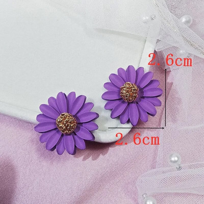 Cercei cu picătură geometrică, floare violet dulce, fluture, pentru femei, margaretă, inimă, în formă de C, rotund, pătrat Brincos, bijuterii de nuntă dulci