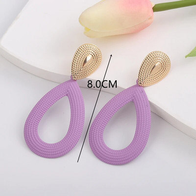 Cercei cu picătură geometrică, floare violet dulce, fluture, pentru femei, margaretă, inimă, în formă de C, rotund, pătrat Brincos, bijuterii de nuntă dulci
