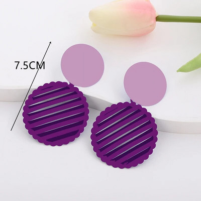 Cercei cu picătură geometrică, floare violet dulce, fluture, pentru femei, margaretă, inimă, în formă de C, rotund, pătrat Brincos, bijuterii de nuntă dulci