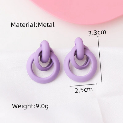 Cercei cu picătură geometrică, floare violet dulce, fluture, pentru femei, margaretă, inimă, în formă de C, rotund, pătrat Brincos, bijuterii de nuntă dulci