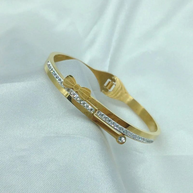 Titano plieno nauja mados lanko mazgo apyrankė, klasikinės paprastos nerūdijančio plieno apyrankės moterims