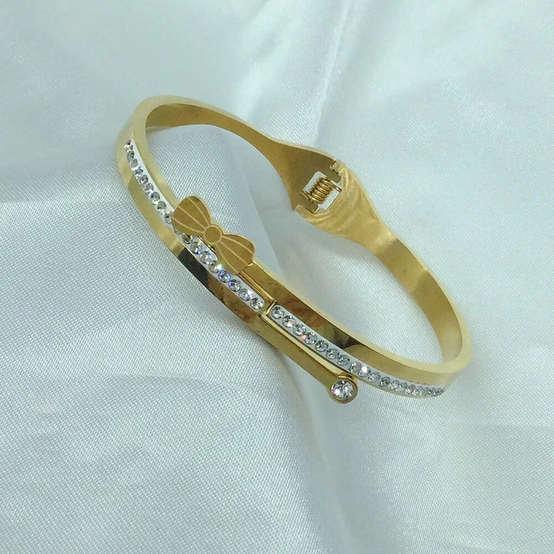 Titano plieno nauja mados lanko mazgo apyrankė, klasikinės paprastos nerūdijančio plieno apyrankės moterims