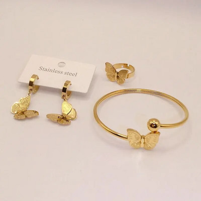 Nauja mados titano plieno drugelio apyrankė, moteriška miela paprasta nerūdijančio plieno apyrankė