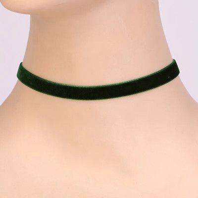 Vintage κοντό κολιέ Μαύρο κολιέ τσόκερ γιακά γυναικεία βελούδινη ζώνη Πολύχρωμη αλυσίδα τσόκερ με κλείδα