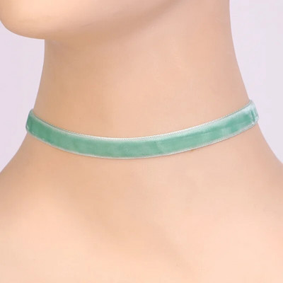 Vintage κοντό κολιέ Μαύρο κολιέ τσόκερ γιακά γυναικεία βελούδινη ζώνη Πολύχρωμη αλυσίδα τσόκερ με κλείδα