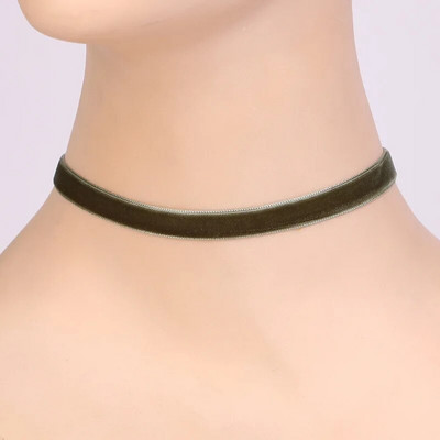 Vintage κοντό κολιέ Μαύρο κολιέ τσόκερ γιακά γυναικεία βελούδινη ζώνη Πολύχρωμη αλυσίδα τσόκερ με κλείδα