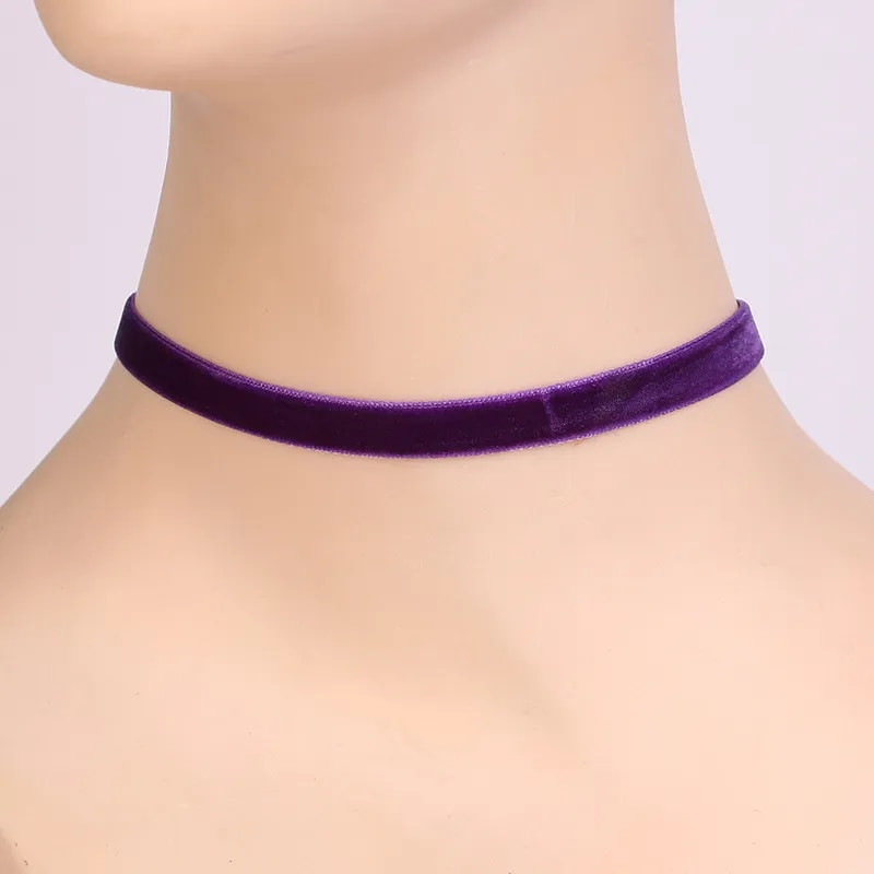 Vintage κοντό κολιέ Μαύρο κολιέ τσόκερ γιακά γυναικεία βελούδινη ζώνη Πολύχρωμη αλυσίδα τσόκερ με κλείδα