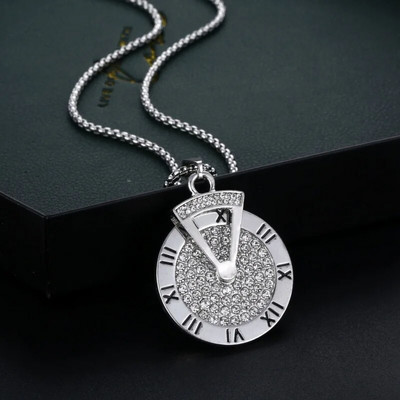 Modes Eiropas un Amerikas romiešu cipariem rakstīta džemperu ķēde ar garu kaklarotu, vīriešu hiphopa spēle var kļūt par kulonu dāvanu