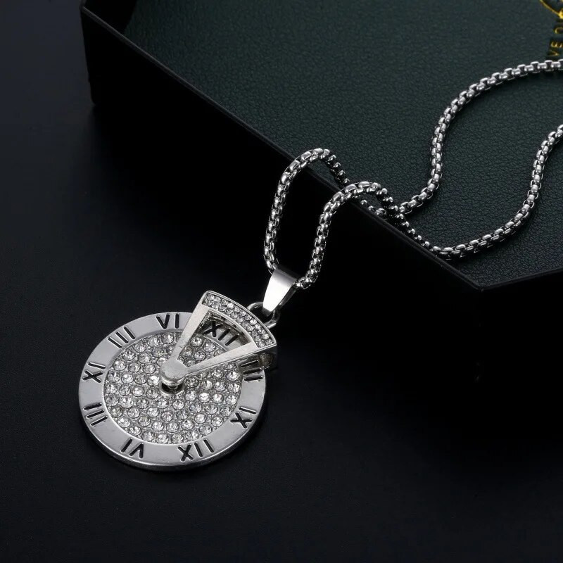 Modes Eiropas un Amerikas romiešu cipariem rakstīta džemperu ķēde ar garu kaklarotu, vīriešu hiphopa spēle var kļūt par kulonu dāvanu