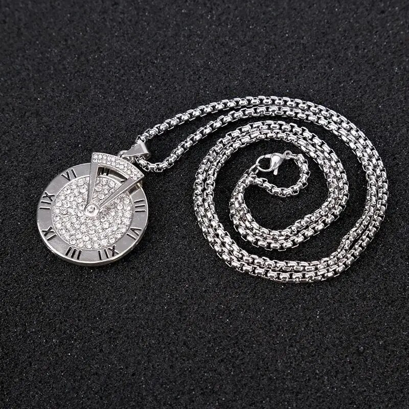 Modes Eiropas un Amerikas romiešu cipariem rakstīta džemperu ķēde ar garu kaklarotu, vīriešu hiphopa spēle var kļūt par kulonu dāvanu