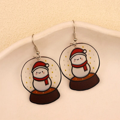 Ziemassvētku iekarināmi auskari ar Ziemassvētku zeķu eglīti Ziemassvētku vecīša ingvera cepumu dizains burvīga sieviešu dāvana
