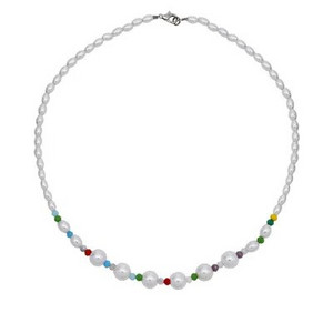 Ins Bohemia sēklu pērļu pērļu kaklarota kaklarota krāsains smaids, zieds ar rokām darināts krelles kaklarota sievietēm, meiteņu ballītēm, rotaslietas dāvana