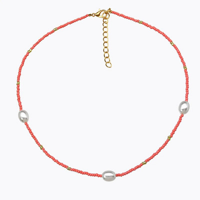 Ins Bohemia sēklu pērļu pērļu kaklarota kaklarota krāsains smaids, zieds ar rokām darināts krelles kaklarota sievietēm, meiteņu ballītēm, rotaslietas dāvana