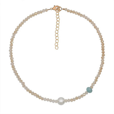 Ins Bohemia sēklu pērļu pērļu kaklarota kaklarota krāsains smaids, zieds ar rokām darināts krelles kaklarota sievietēm, meiteņu ballītēm, rotaslietas dāvana