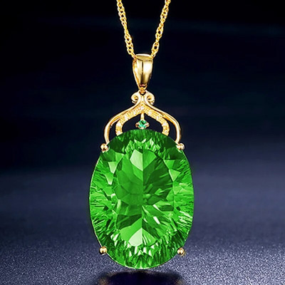 Divatjövedelem vízcsepp karát svájci topáz királynő nyaklánc európai és amerikai királynő koronaékszer medál ajándékok istennőnek