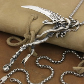 Kiváló minőségű cinkötvözet férfi nyaklánc Reaper koponya sarló sarló férfi motorkerékpár rock punk medál ékszer