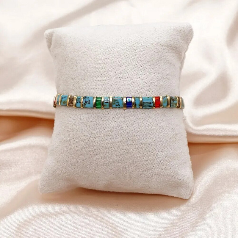 Daugiaspalvės Tila apyrankės Papuošalai Vintažiniai Tila karoliukai Rankų darbo apyrankės moterims Rudens Žiemos Dovanų Reguliuojami Pulsera Priedai