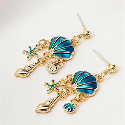 Summer Bohemia Ocean Elements Rokassprādze Starfish Coral Shell Charm Natural Seashells Auskari Shell Beach Rotaslietas sievietēm Dāvanas