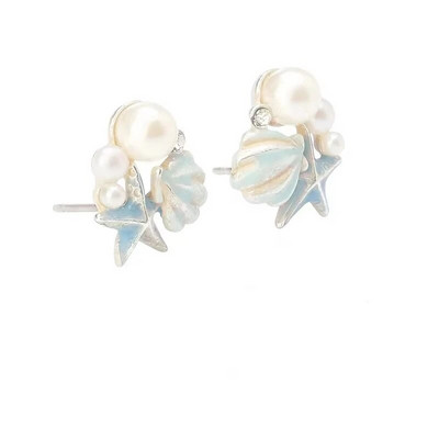 Summer Bohemia Ocean Elements Rokassprādze Starfish Coral Shell Charm Natural Seashells Auskari Shell Beach Rotaslietas sievietēm Dāvanas