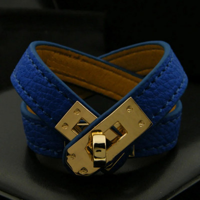 Zlxgirl Kiváló minőségű mixec színű Letter PU bőr arany színű Punk rozsdamentes acél egy kör karkötők karkötő nőknek