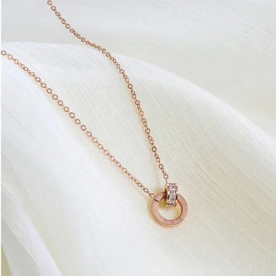 2021. gada modes rotaslietas, grezna zelta krāsa, romiešu piekarināma kaklarota ar cipariem, sieviešu ballītēm, nerūsējošā tērauda kuloni kaklarota