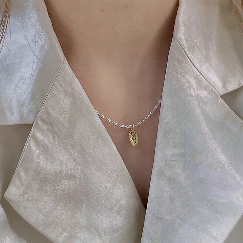 XIYANIKE 2022 New LOVE Vintage Χάντρες Ελιάς Χιώτικο Κολιέ για Γυναικεία Κορίτσια Clavicle Choker Σέξι κοσμήματα μόδας δώρο πάρτι κολιέ