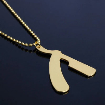 Borbély Bolt Nyaklánc Fodrász Eszközök 3D Fodrász Pole Borotva Szárító Olló Fésű Fodrász Medálok Nyakláncok Férfi Női