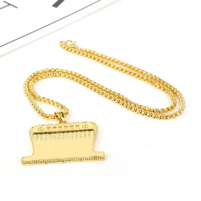 Borbély Bolt Nyaklánc Fodrász Eszközök 3D Fodrász Pole Borotva Szárító Olló Fésű Fodrász Medálok Nyakláncok Férfi Női