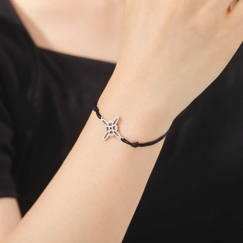 Skyrim raganavimo raganos mazgo žavesio apyrankė moterims iš nerūdijančio plieno dėžutės grandinės apyrankės ant rankų Wicca amuleto papuošalų dovana 2023 m.