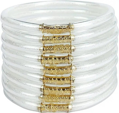 9 vnt., blizgantys blizgučiai, sukraunami želė vamzdeliai, plastikiniai apyrankių apyrankių rinkinys moterims, užpildytas silikonu, lengvas riešas, dovana mergaitėms