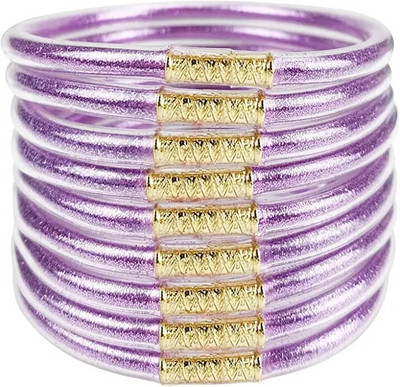 9 vnt., blizgantys blizgučiai, sukraunami želė vamzdeliai, plastikiniai apyrankių apyrankių rinkinys moterims, užpildytas silikonu, lengvas riešas, dovana mergaitėms